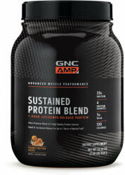 GNC Amp Sustained Protein Blend Amestec Proteic Cu Aroma De Pufuleti Cu Unt De Arahide, 924 G