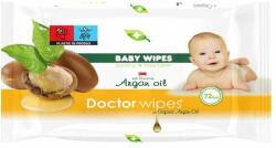 Dr. Wipes Servetele umede pentru ingrijirea copiilor ARGAN OIL cu capac, 72 bucati
