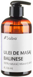 Sabio Cosmetics Ulei de masaj Balinese 100% natural, 236 ml, Sabio