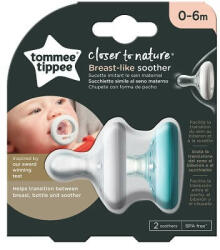 Tommee Tippee Suzeta Alb/Verde Closer to Nature 0-6 luni, 2 buc, Tommee Tippee