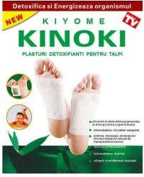 Kiyome Kinoky Plasturi detoxifianti pentru talpi, 10 bucati, Kiyome Kinoky