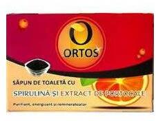 ORTOS Sapun cu spirulina si extract de portocale, 100 g, Ortos
