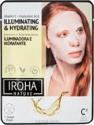 IROHA Masca cu efect de luminozitate pentru fata pe suport textil, 23 ml, Iroha