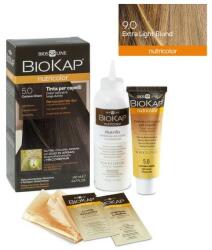 BioKap Vopsea permanentă pentru păr Nutricolor, Nuanţa Extra Light Blond 9.0, 140 ml, Biokap