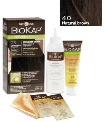 BioKap Vopsea permanentă pentru păr Nutricolor Delicato, Nunaţa Natural Brown 4.0, 140 ml, Biokap