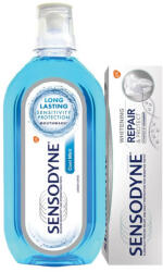 Sensodyne Pachet Pastă de dinți Repair & Protect Whitening Sensodyne, 75 ml + Apă de gură Senzitivity Protection Sensodyne, 500 ml, Gsk