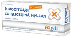 Hyllan Pharma Supozitoare cu glicerina 2500 mg pentru adulti, 12 bucati, Hyllan