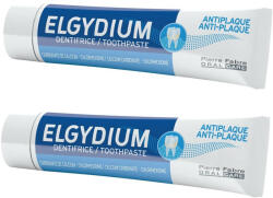 ELGYDIUM Pachet Pasta de dinti antiplaca, 75 ml + 75 ml, Elgydium