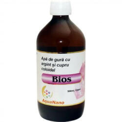 Sc Aghoras Invent Apa de gura cu argint si cupru coloidal AquaNano Bios, 500 ml, Sc Aghoras Invent