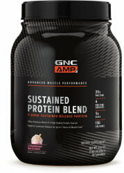 GNC Amp Sustained Protein Blend, Amestec Proteic Cu Aroma De Milkshake De Capsuni, 896 G
