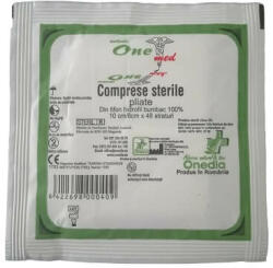 ONE MED Comprese sterile pliate, 10x8 cm, 48 straturi, One Med