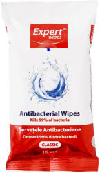 Expert Wipes Servetele umede Antibacteriene Clasic, 15 bucati, Expert Wipes
