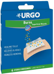 URGO Plasturi mari pentru arsuri și răni superficiale, 4 bucăți, Urgo