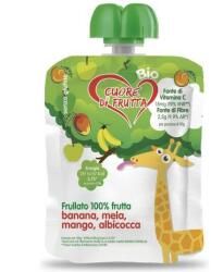 Cuore Di Frutta Smoothie bio din fructe pentru copii Girafa, 90 g, Cuore di frutta