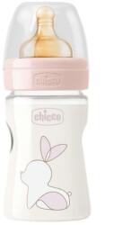 Chicco Biberon PP Original Touch 150 ml, tetina cauciuc, flux lent, fetite, +0 luni, Chicco