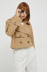 Abercrombie & Fitch rövid kabát női, bézs, átmeneti - bézs XL - answear - 37 990 Ft