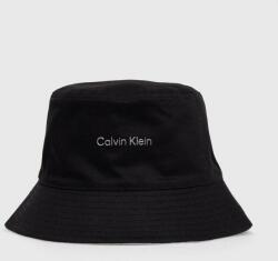 Calvin Klein kifordítható pamut sapka fekete, pamut - fekete Univerzális méret - answear - 14 990 Ft