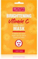 Beauty Formulas Vitamin C mască textilă iluminatoare cu vitamina C 1 buc Masca de fata