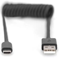 ASSMANN USB 2.0 Type C Átalakító Fekete 1m AK-300430-006-S (AK-300430-006-S)