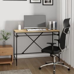 vidaXL Birou, stejar sonoma, 100x50x75 cm, lemn prelucrat și fier (826720)