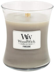 WoodWick Fireside lumânare parfumată cu fitil de lemn 275 g