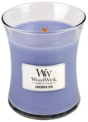 WoodWick Lavender Spa lumânare parfumată cu fitil de lemn 275 g