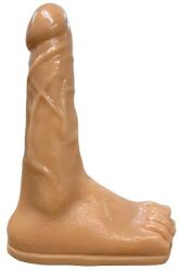 STD Dildo cu Vene Foot Fetish, PVC, Natural, 26 cm Dildo