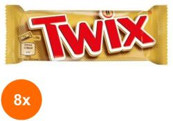 TWIX Set 8 x Baton de Biscuit si Caramel Invelit in Ciocolata cu Lapte Twix Single, 50 g (FXE-8xEXF-TD-81882)