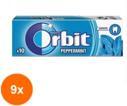 Orbit Set 9 x Guma de Mestecat Orbit Peppermint, 14 g (FXE-9xEXF-TD-84410)