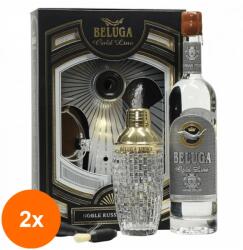 BELUGA Set 2 x Vodka Beluga Gold Line, 40%, 0.7 l cu Shaker