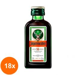 Jägermeister Set 18 x Lichior Digestiv Jagermeister 35% Alcool, 0.04 l