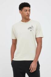 New Balance tricou din bumbac culoarea bej, cu imprimeu PPYX-TSM1WZ_80X