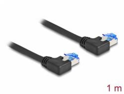 Delock Cablu de retea RJ45 Cat. 6A LSOH SFTP unghi 90 grade stanga 1m Negru, Delock 80210 (80210)
