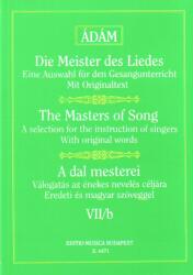  A Dal Mesterei Vii/b, Schubert Művei (magas Hangra)