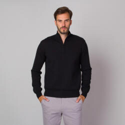 Willsoor Férfi fekete pulóver sima mintával 13993