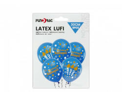 FunDrag Lufi Boldog Szülinapot/gyertya kék 5db/csomag 30cm