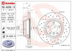 BREMBO Disc frana BREMBO 09. A259.1X - piesa-auto