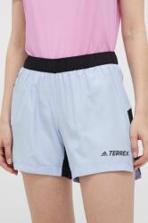 adidas TERREX sport rövidnadrág női, mintás, közepes derékmagasságú - kék L