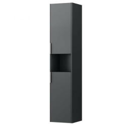 Laufen Base matt antracitszürke magas szekrény 165 cm 2 jobbos ajtóval és nyitott résszel H4026921102661 (H4026921102661)