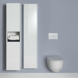 Laufen Base fényes fehér magas szekrény 165 cm 2 balos ajtóval és nyitott résszel H4027011102611 (H4027011102611)