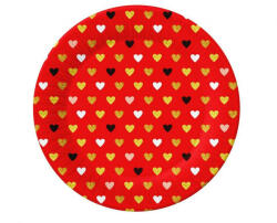 Godan XOXO Red papírtányér 6 db-os 18 cm (MLG165630)