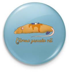 printfashion Extreme pancake rat - Kitűző, hűtőmágnes - Világoskék (13465643)