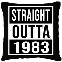 printfashion Straight Outta 1983 - Párnahuzat, Díszpárnahuzat - Fekete (13515451)