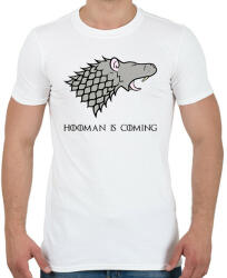 printfashion Hooman is coming - Férfi póló - Fehér (13465706)