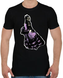 printfashion lila ruhás nő - Férfi póló - Fekete (13511276)