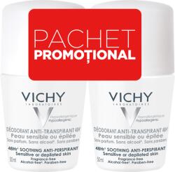 Vichy 48hr Soothing Anti-Perspirant Sensitive or Depilated Skin roll-on 2x50 ml