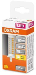 OSRAM Bec LED Osram LINE, R7s, 6.5W (60W), 806 lm, lumina calda (2700K), 78mm, Ø29mm (000004058075432598)