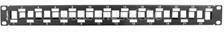 Lanberg PPKS-1224-B 24 portos üres patch panel 19"/1U Keystone csatlakozókhoz (PPKS-1224-B) (PPKS-1224-B)