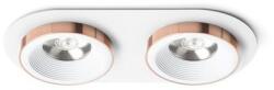 Rendl light studio SHARM R II süllyesztett lámpa fehér réz 230V LED 2x10W 24° 3000K (R13240)