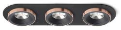 Rendl light studio SHARM R III süllyesztett lámpa fekete/fekete réz 230V LED 3x10W 24° 3000K (R13249)